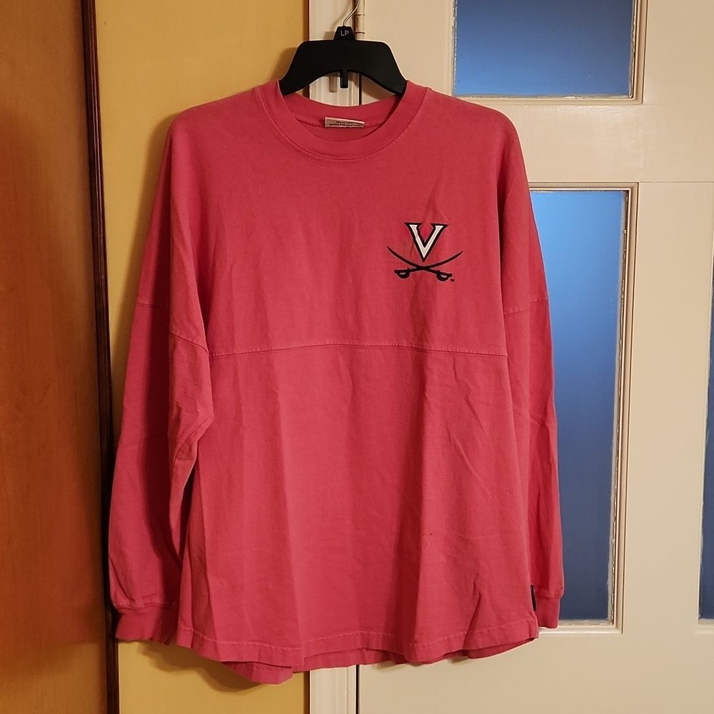 ACC Virginia Cavaliers Pink Spirit Jersey Longsleeve Size M